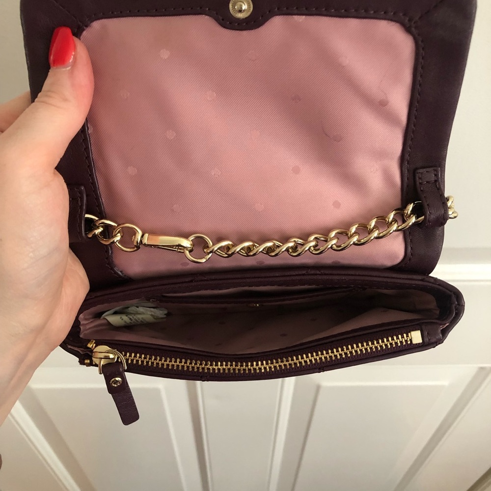 Maroon Kate spade quilted crossbody / waist bag - Picture 6 of 8